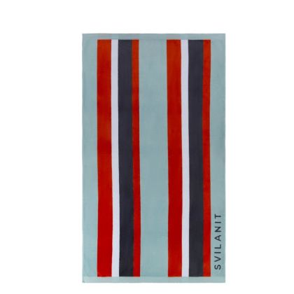 Плажна кърпа XL 100х180 см LIGHT BLUE & BROWN кафява, сива, синя