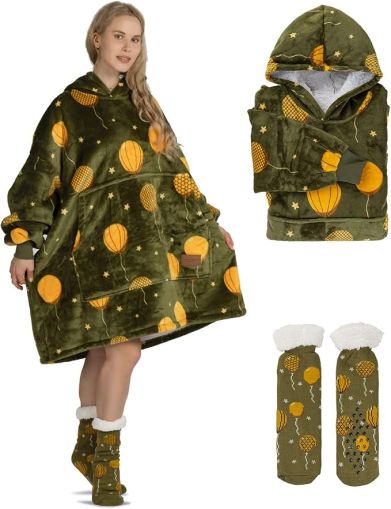 Hoodie одеяло с ръкави Svilanit Baloons