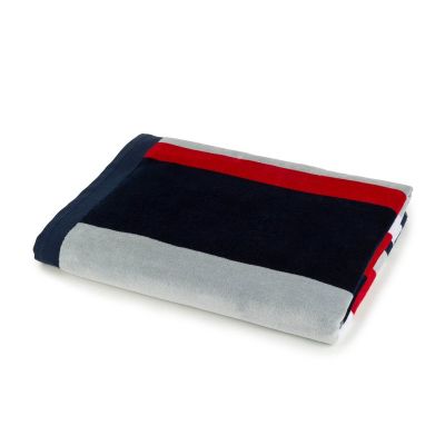 Плажна кърпа XL 100х180 см PRIME DARK BLUE & RED червени и т. сини линии