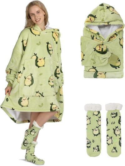 Hoodie одеяло с ръкави Svilanit Avocado