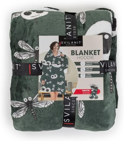 Hoodie одеяло с ръкави Svilanit Big Eye Водно конче