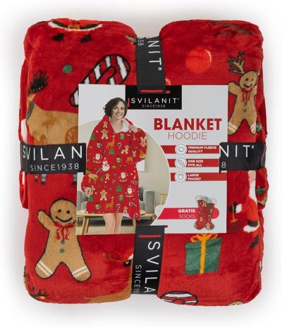 Hoodie одеяло с ръкави Svilanit XmassJoy